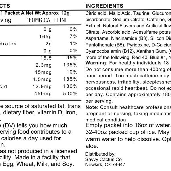 The Savvy Cactus - Wholesale Health/Detox Tea - LOADED TEA