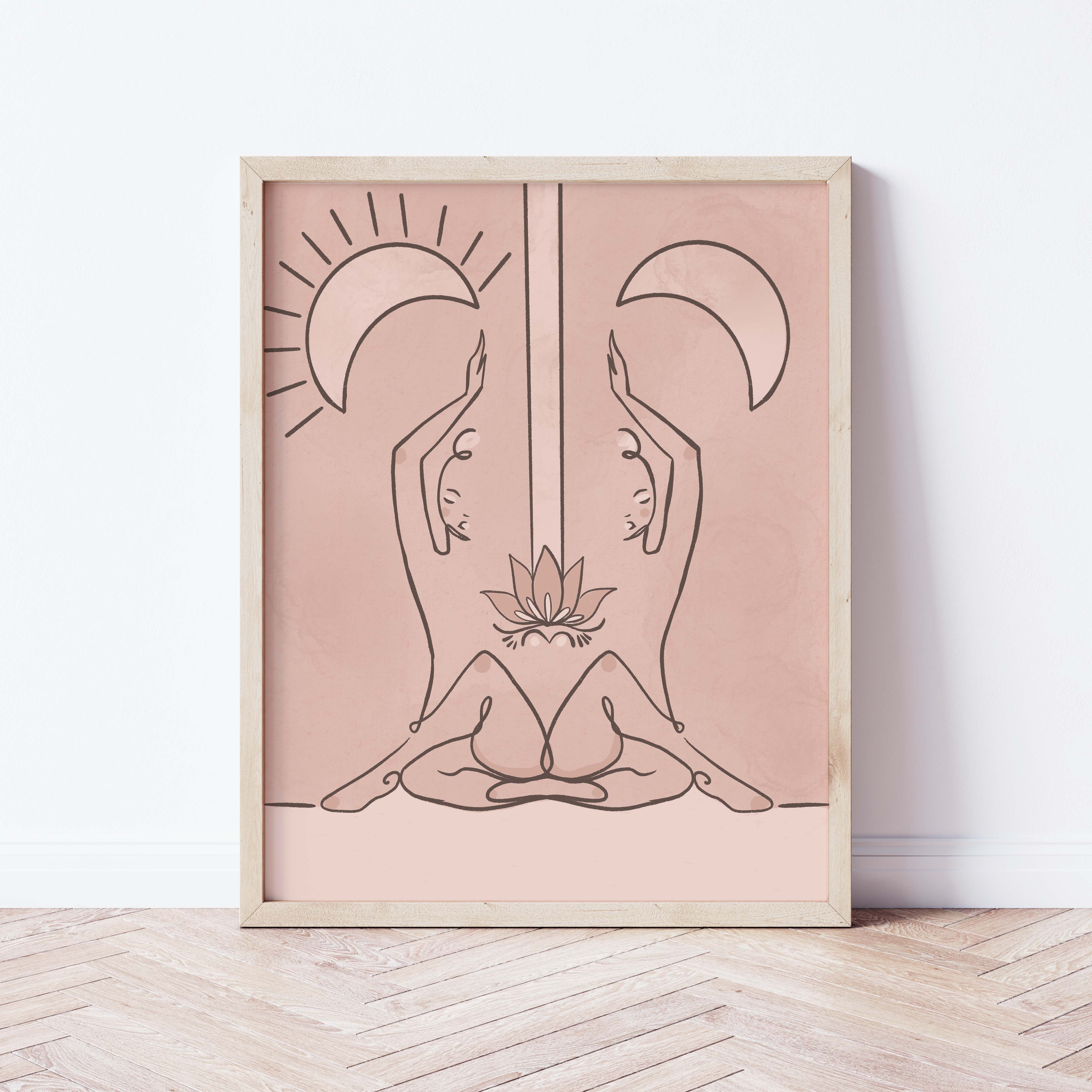 Anise Designs - Venta al por mayor Ilustración - Namaste - Lámina artística1