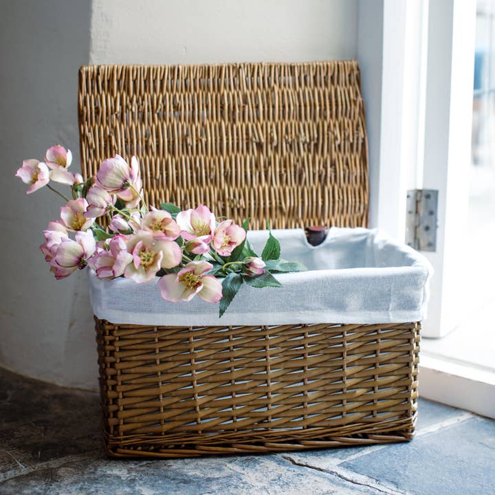 Arthur Cameron - Wholesale Basket - Natural Wicker Storage Basket Hamper with Lining & Lid10