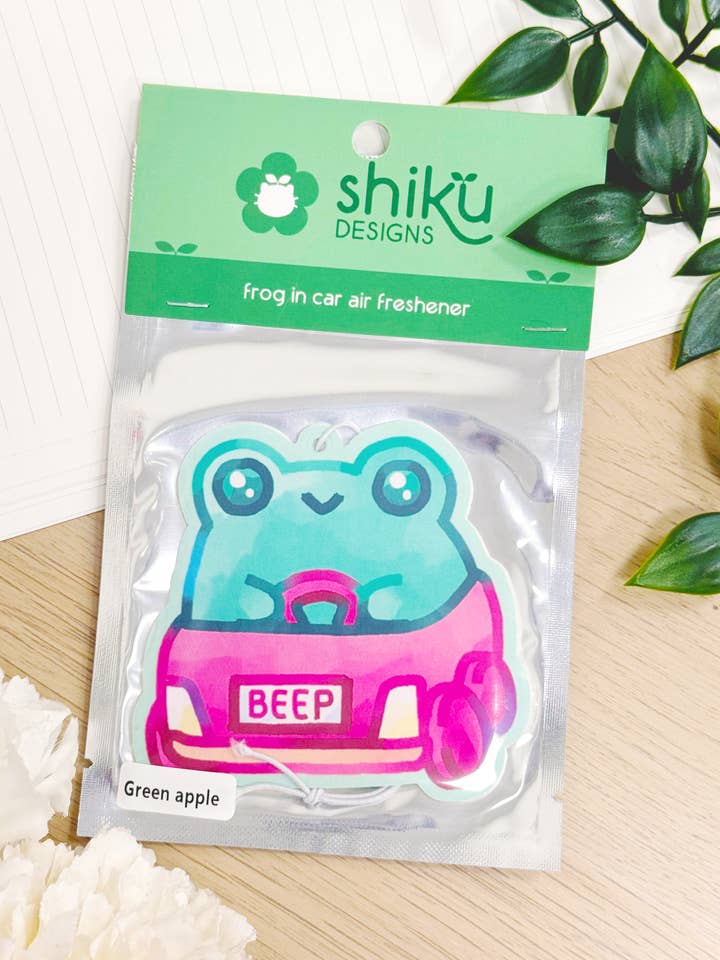 Frog Car Beep Beep Air Freshener for wholesale by Shiku Designs