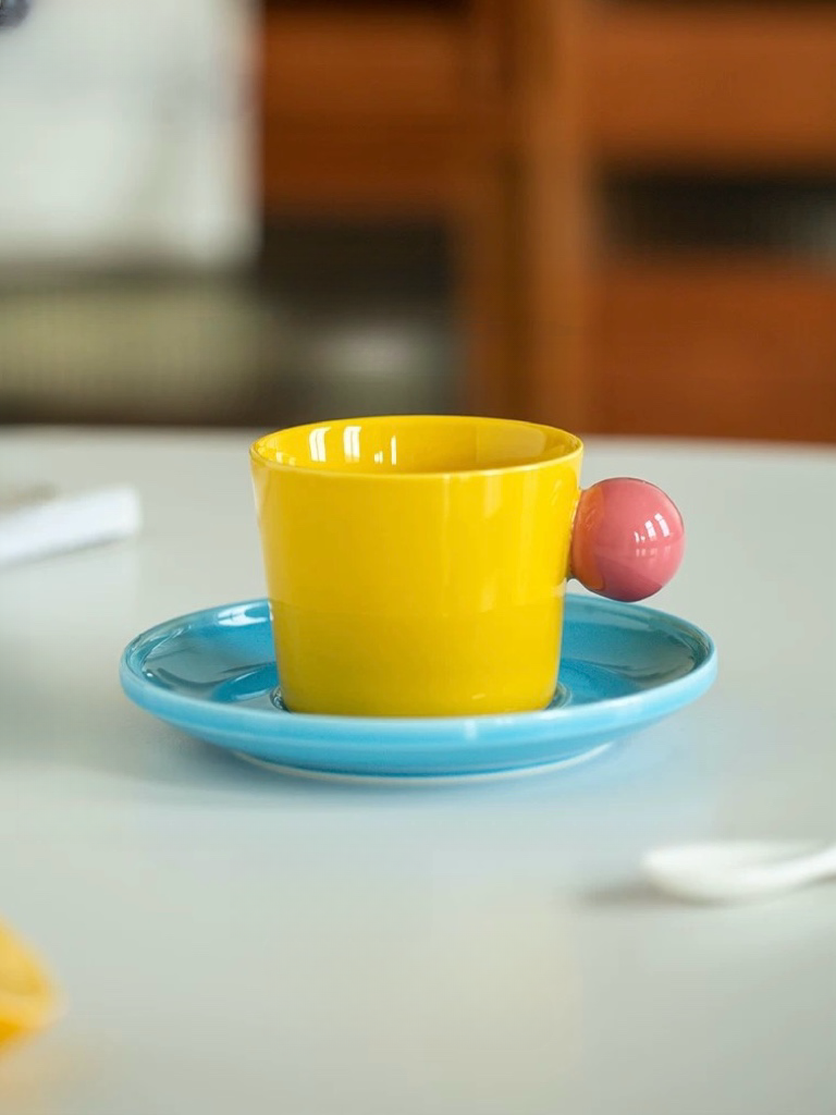 INSPECIAL HOME - Wholesale Coffee Mug - Handmade Cute Whimsical Coffee Espresso Mug With Saucer13