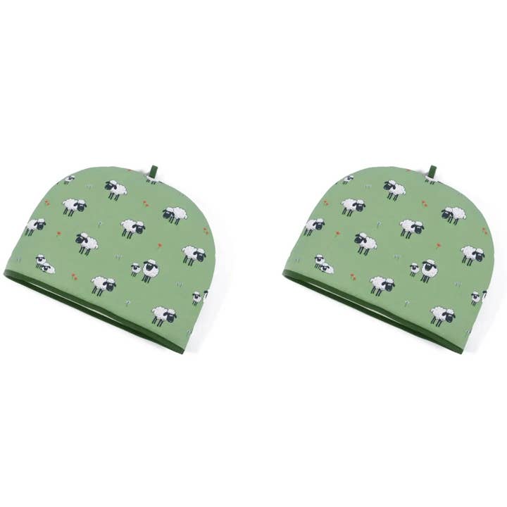 Fundas para tetera acolchadas Fluffy Flock verdes para venta al por mayor de Dublin Gift Company