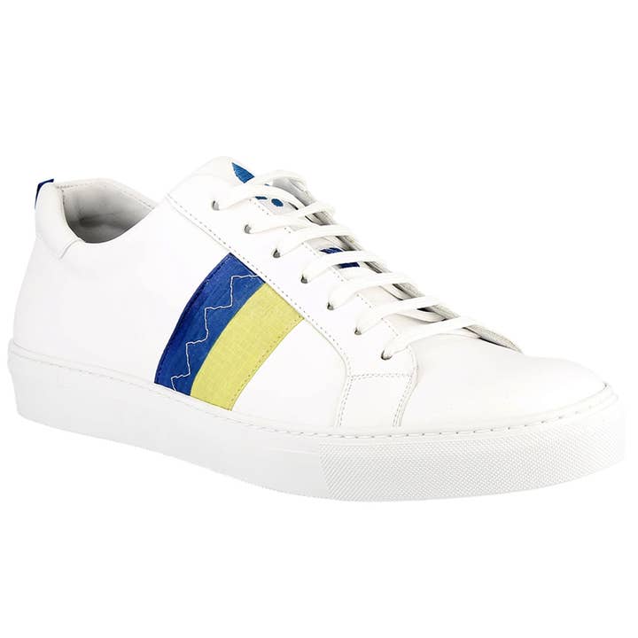 Pinchos blancos con spinnaker azul y amarillo para venta al por mayor de UPSTER
