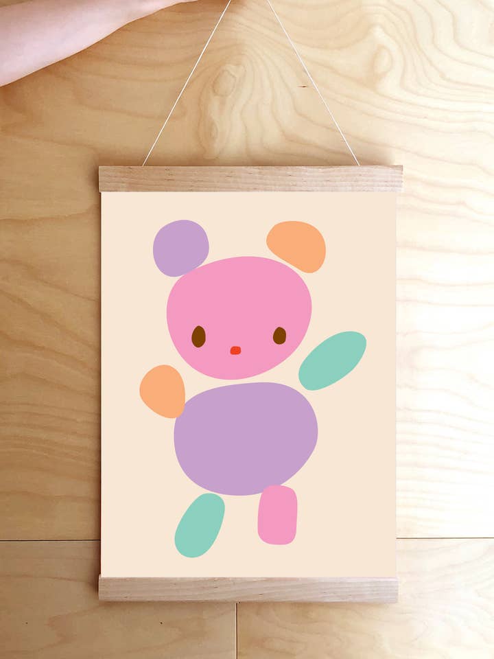 A3 Print Teddy for engroshandel hos Dicky Bird