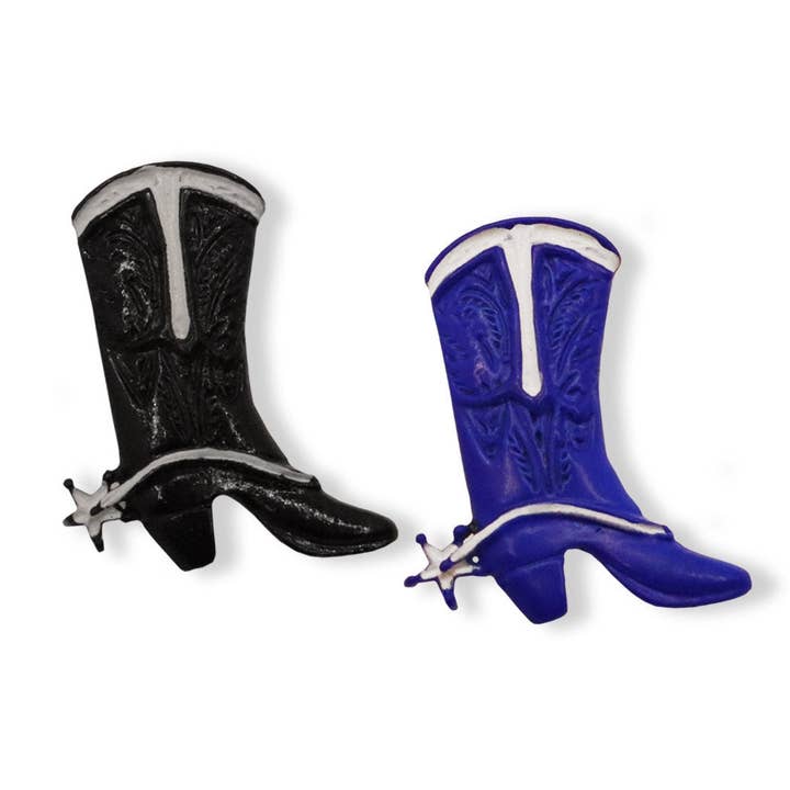 Vintage cowboylaarsspeld voor rodeodansen voor wholesale door Hungry Ghost Press