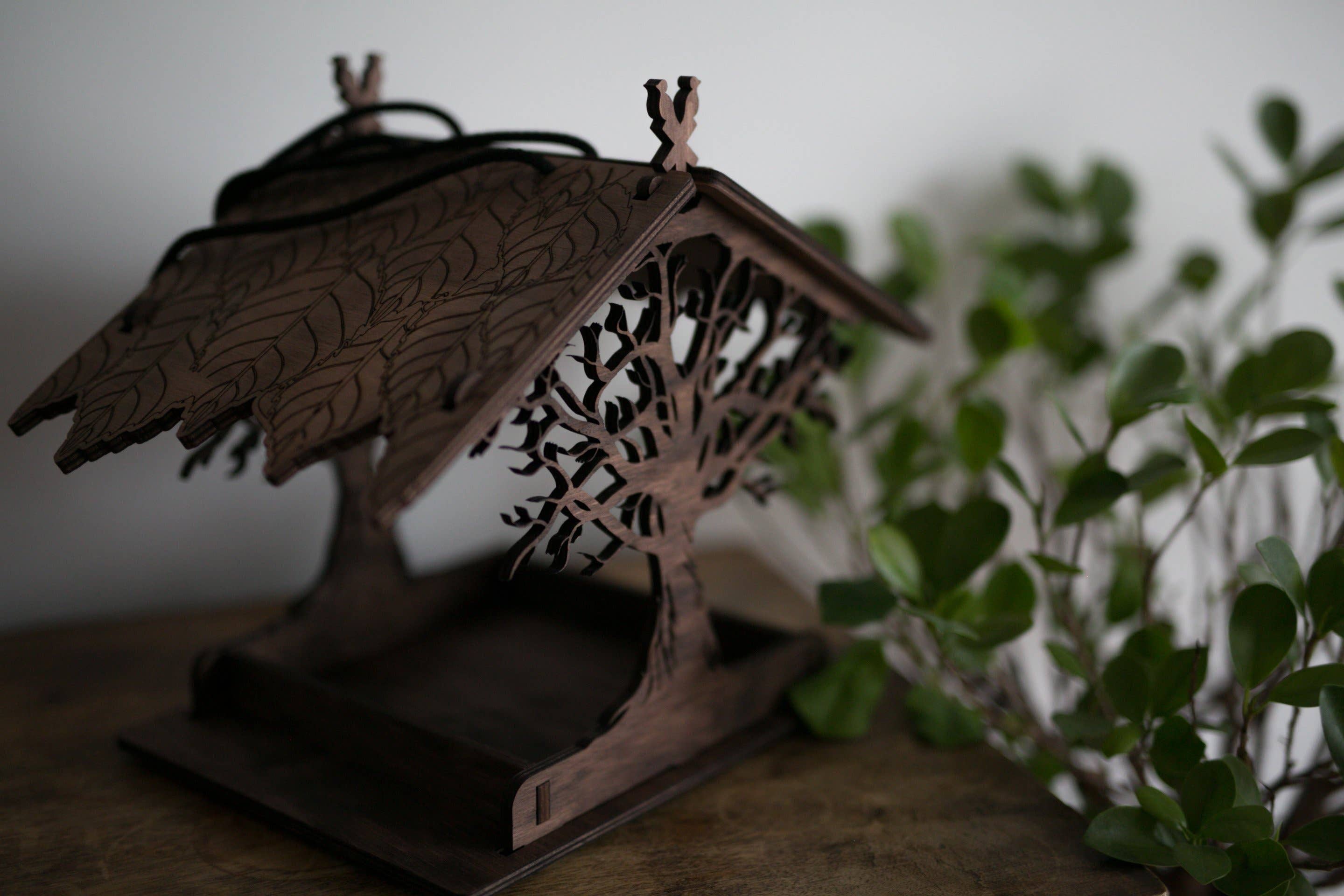 PromiDesign - Wholesale Bird Feeder - Wooden bird feeder "Oak Tree"4