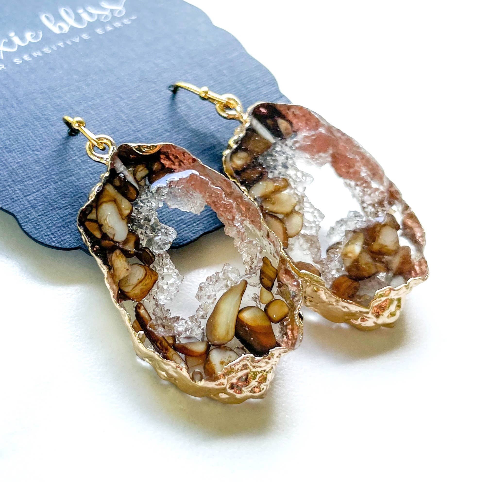 Dixie Bliss - Wholesale Dangle Earrings - Desert Geode2