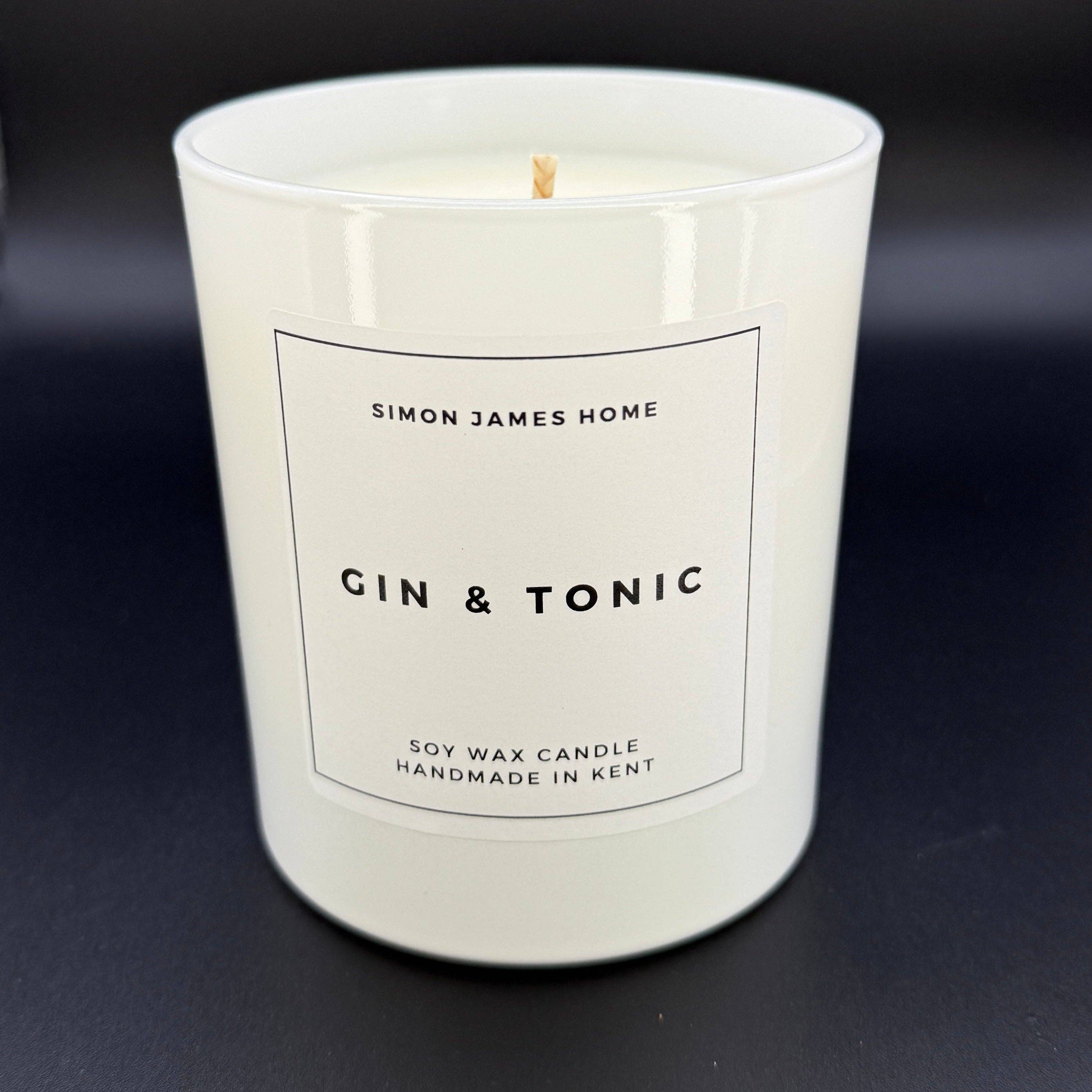 Simon James Home – wholesale Jar/filled candle – Gin & Tonic Handmade Soy Wax Candle6