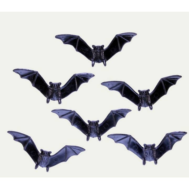 Meyer Imports - Wholesale Decorative Figurine - Die-Cast Plastic Halloween Bats | Set of 6