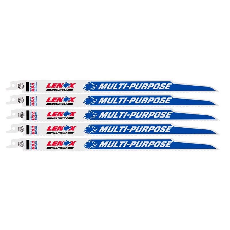 Everyday Supply Co - Wholesale Handy Tool - LENOX MULTIWOLF 12" Bi-Metal Saw Blades 10/14 TPI 5pk0