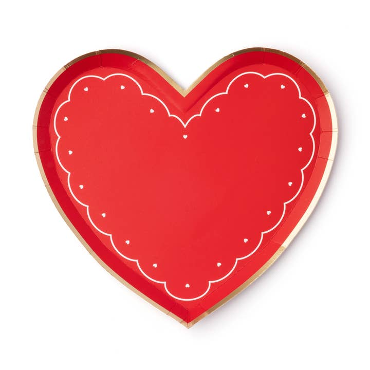 Bonjour Fête - Wholesale Disposable Plate - VALENTINE HEART PLATES0