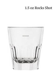 Vidrio de policarbonato irrompible Rock Shot de 1.5 oz para venta al por mayor de NTL Brands
