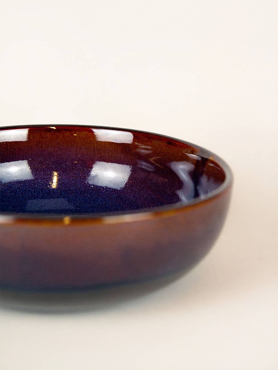 rivêt - L'Indochineur – Engroshandel Skål – Sæt med 4 store Hoa Bien skåle i blå okker4