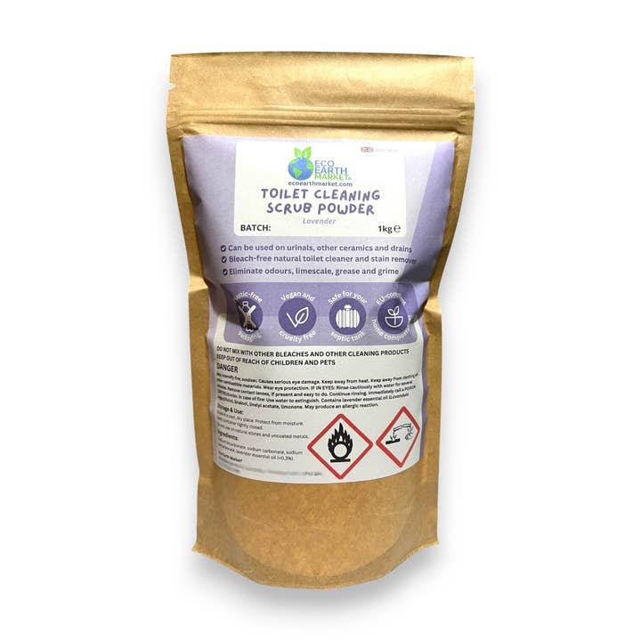 Eco Earth Market - Wholesale Toilet Cleaner - Lavender Toilet Cleaning Scrub Powder 1kg2