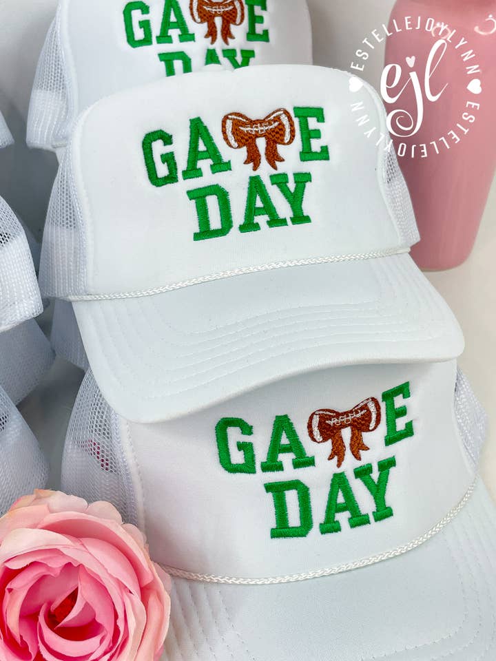 Game Day Football Trucker Hat / School Spirit Trucker Hat for wholesale by EstelleJoyLynn, LLC