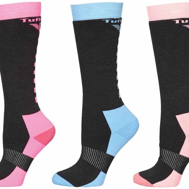 TuffRider Ladies Neon Winter Thermal Knee Hi Socks - 3 Pack for wholesale by JPC Equestrian