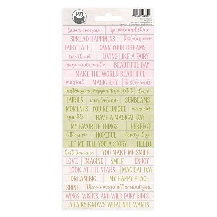 Klistermærkeark Tro in Fairies 01, 10,5 x 23cm for engroshandel hos P13