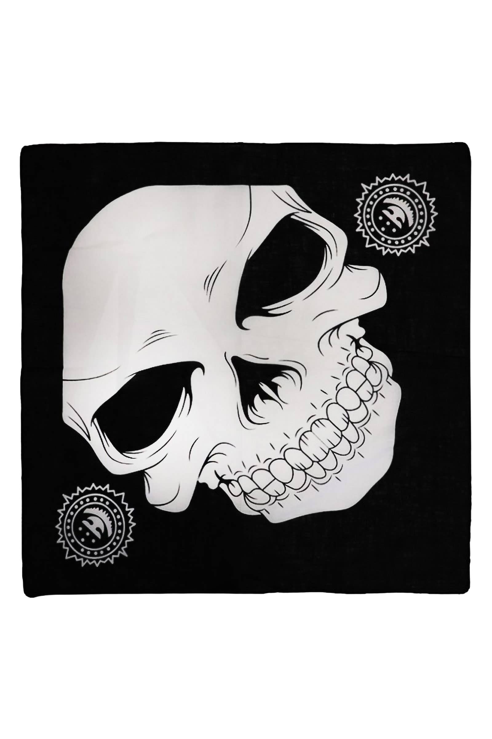 Cap Zone - Wholesale Bandana - Unisex - Gothic Biker Skull Rebel Bandana1