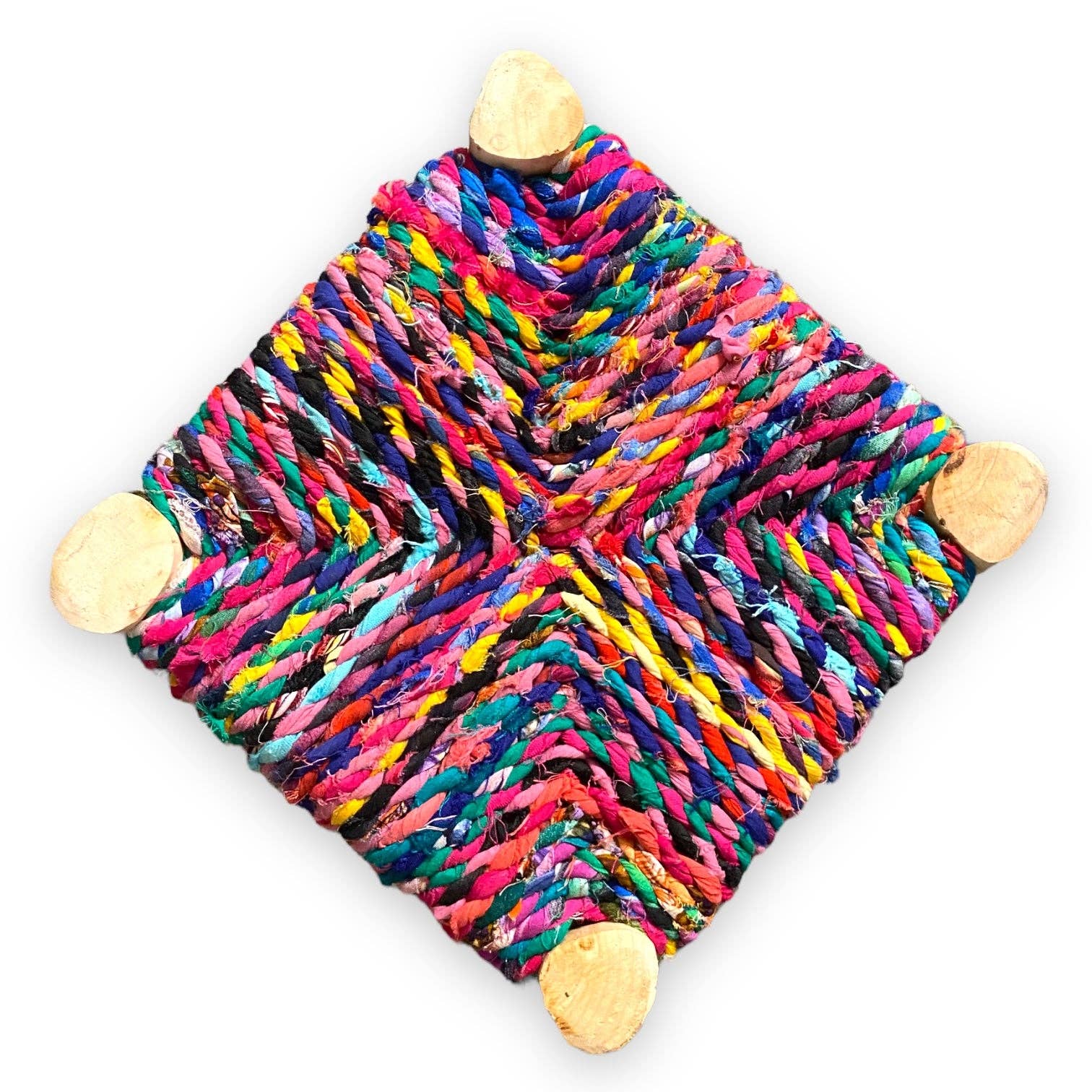 SOUK in the CITY - Wholesale Stool - Boucherouite Stools (set of 2)14