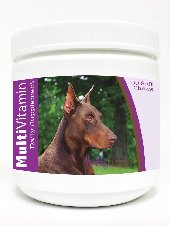 Doberman Pinscher Multi-Vitamin Soft Chews 60 Count for wholesale by Healthy Breeds