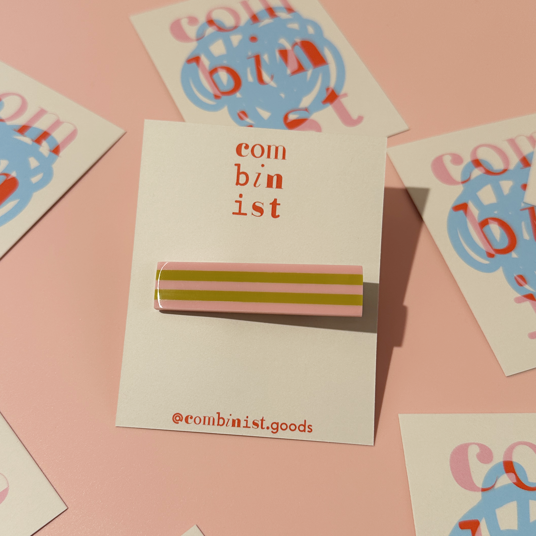 Combinist Goods - Wholesale Hair Clip - Women's - Striped Hair Clip | Large8