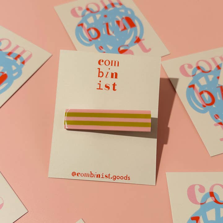 Combinist Goods - Wholesale Hair Clip - Women's - Striped Hair Clip | Large8