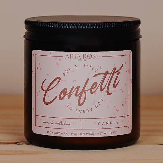 Candela di coriandoli per la vendita all'ingrosso da parte di Aria Rose Bath Co