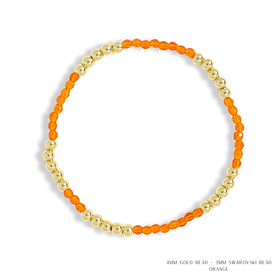 Savvy Bling - Vendita all'ingrosso Bracciale con perline - Bracciale con Perline in Oro e Cristalli Swarovski - Più Colori31