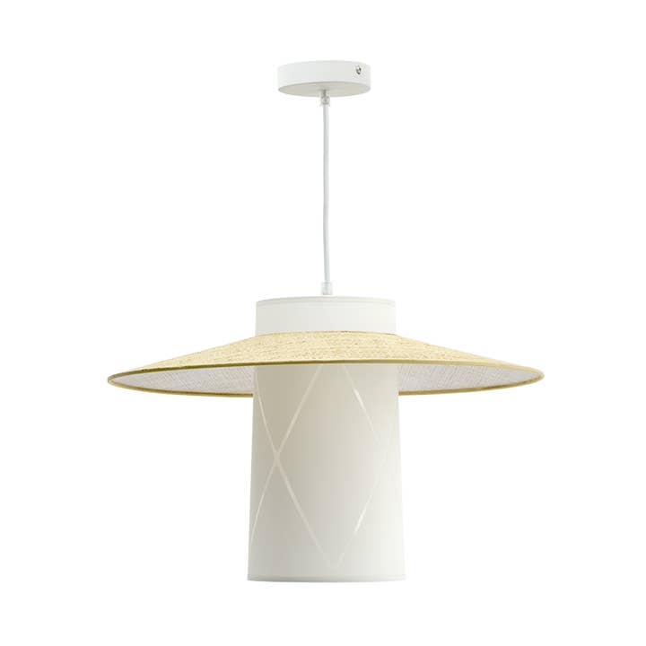 ALBANE loftlampe i bomuld og rattan for engroshandel hos SEYNAVE