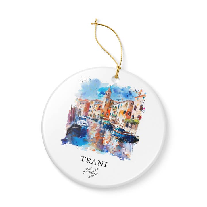 Premium Travel Art - Wholesale Ornament - Trani Italy Ornament: Unique Trani Souvenir, Trani Italy Xmas Decor, and Authentic Trani Gift2