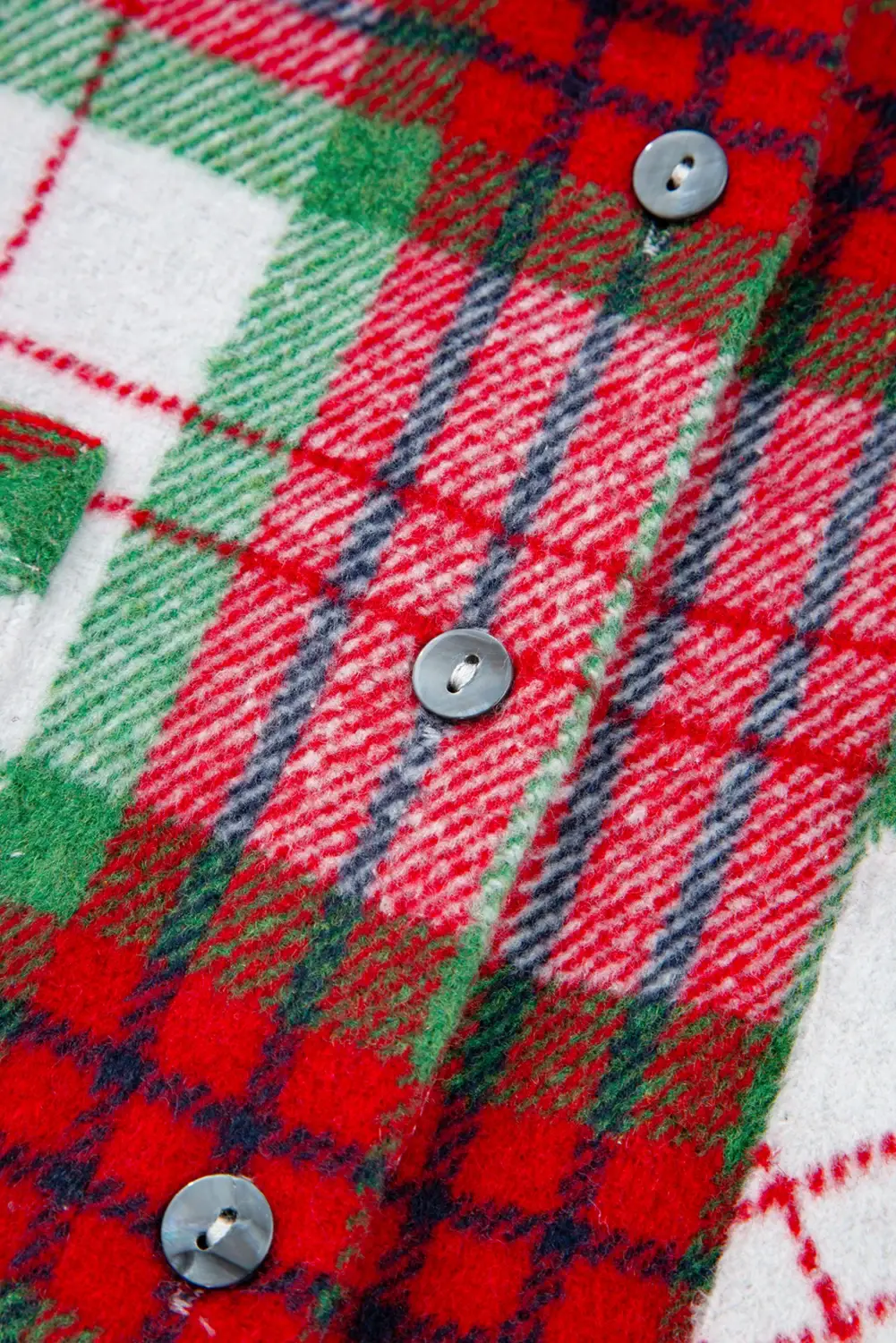 Red Active Christmas Plaid Flannel Shacket for wholesale on Faire5