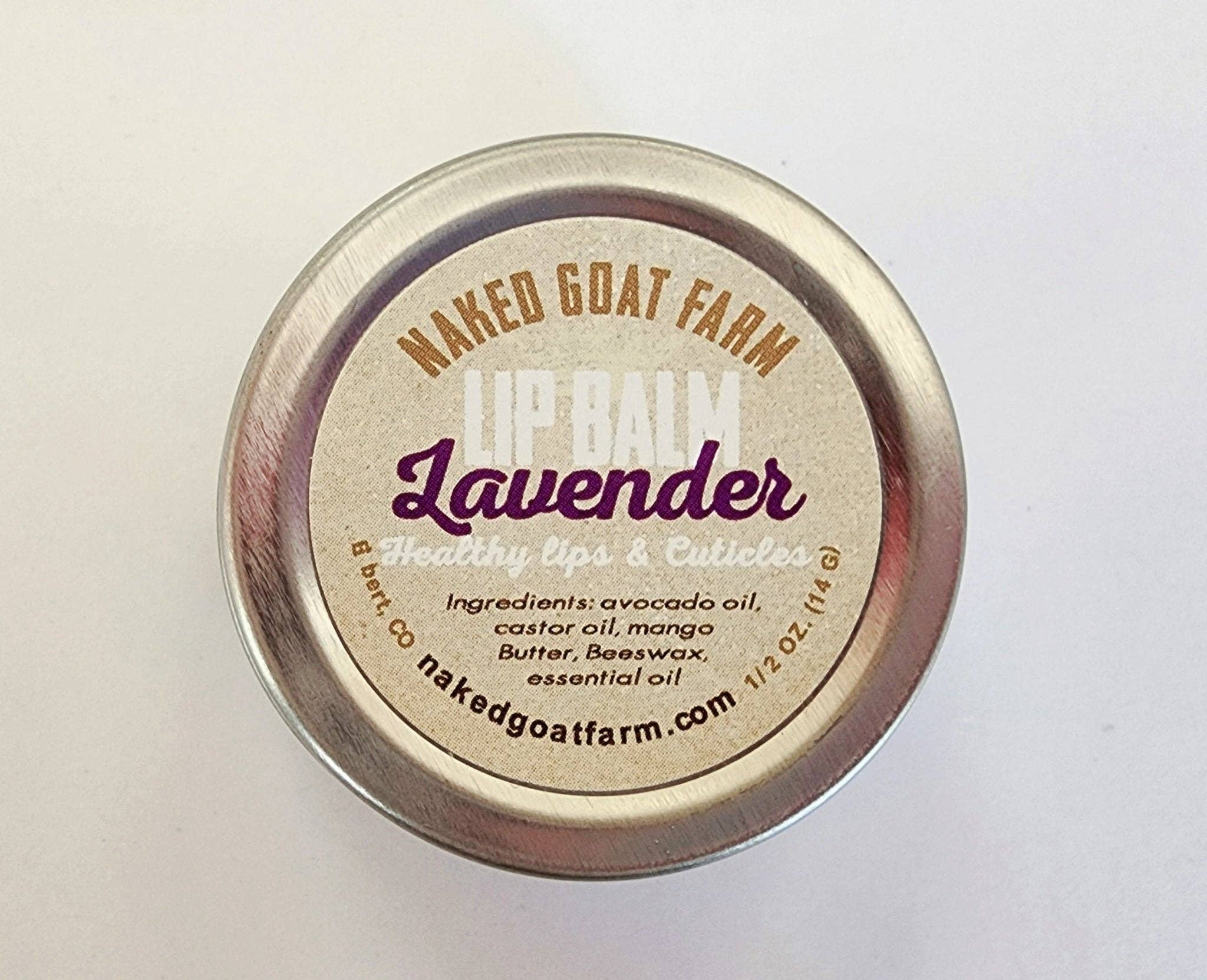 Naked Goat Farm Ltd. - Wholesale Lip Balm - Lip Balm 1/2 oz Screw Top Metal Tin12