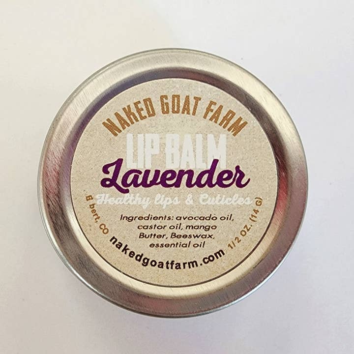 Naked Goat Farm Ltd. - Wholesale Lip Balm - Lip Balm 1/2 oz Screw Top Metal Tin12