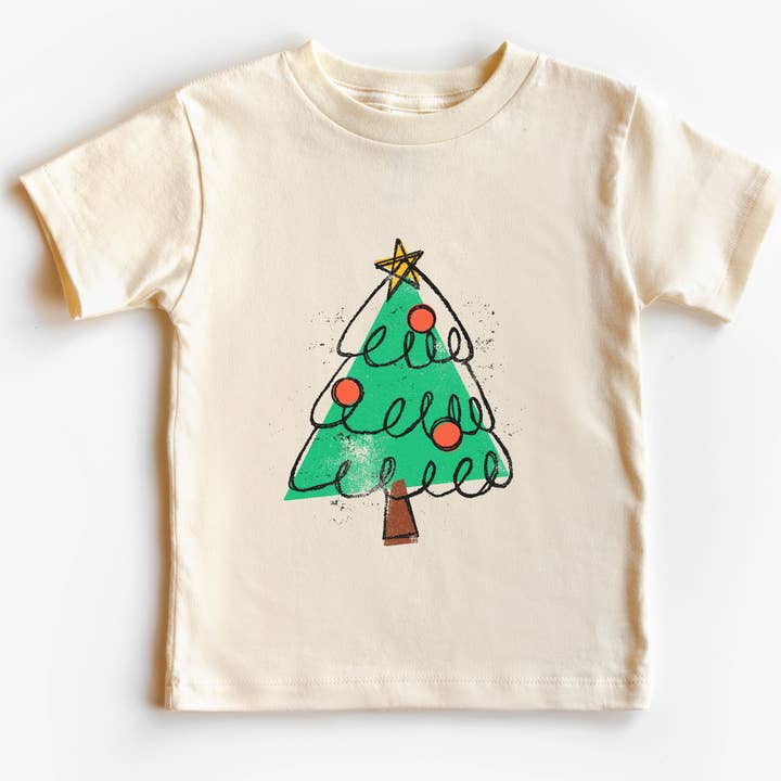 Camisa navideña para niños, camiseta navideña, camiseta retro para niños pequeños para venta al por mayor de P E T I T R U E