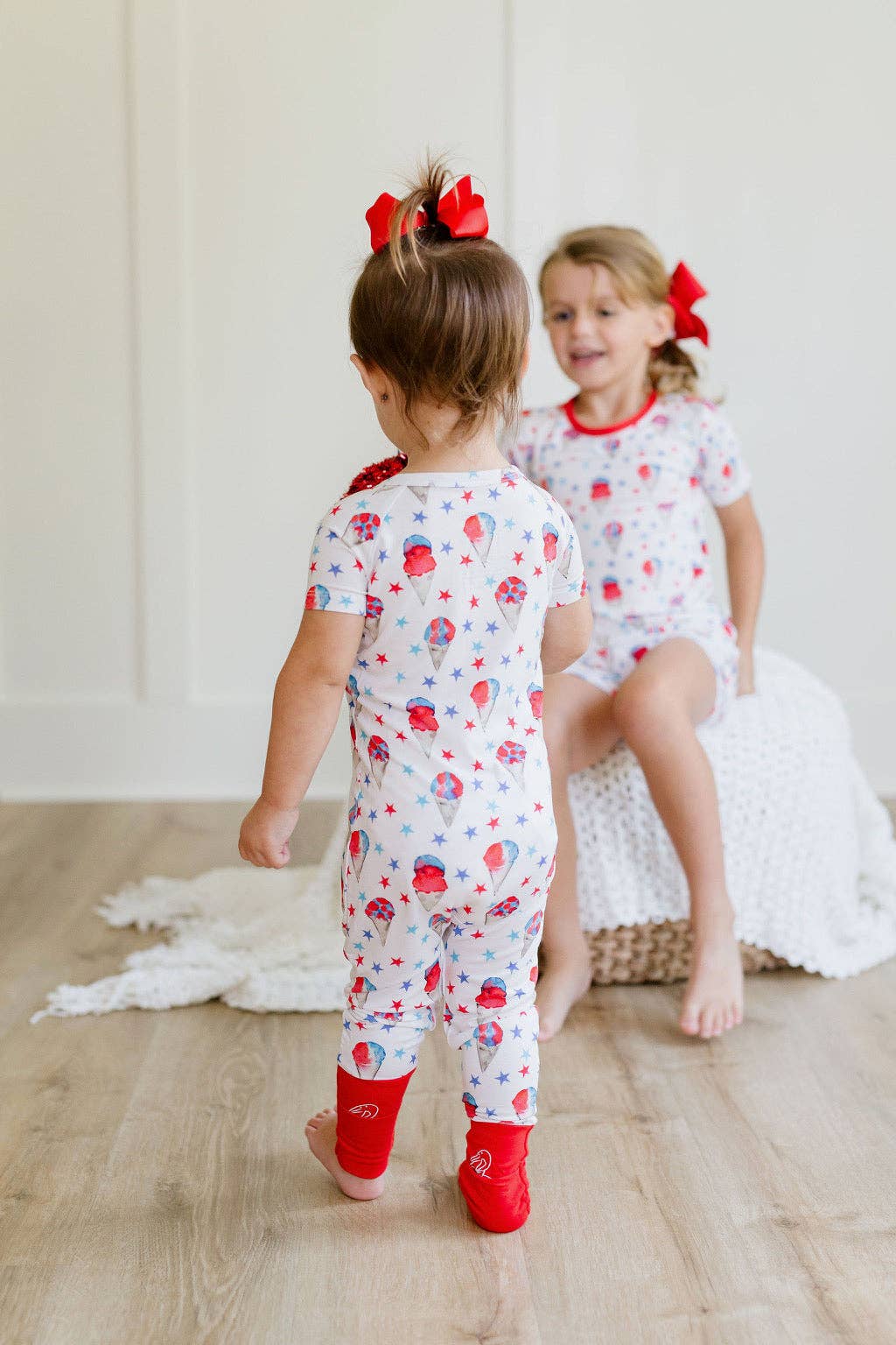Sweet Bay Clothing – wholesale Jumpsuit – Baby – Red, White and Blue Snowcones Zipper Onesie5