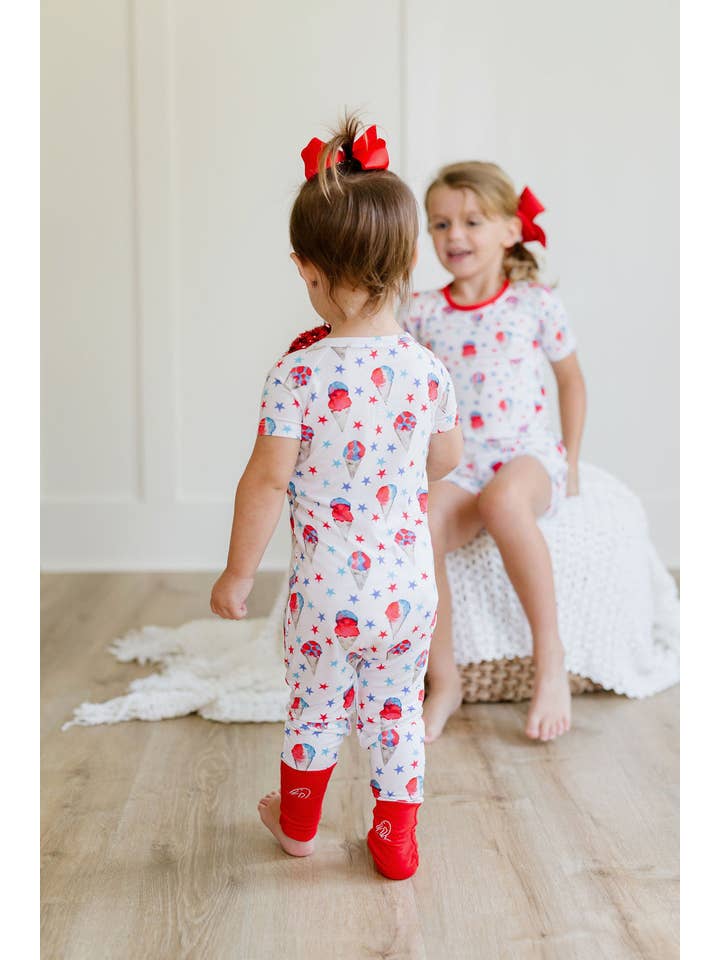 Sweet Bay Clothing – wholesale Jumpsuit – Baby – Red, White and Blue Snowcones Zipper Onesie5
