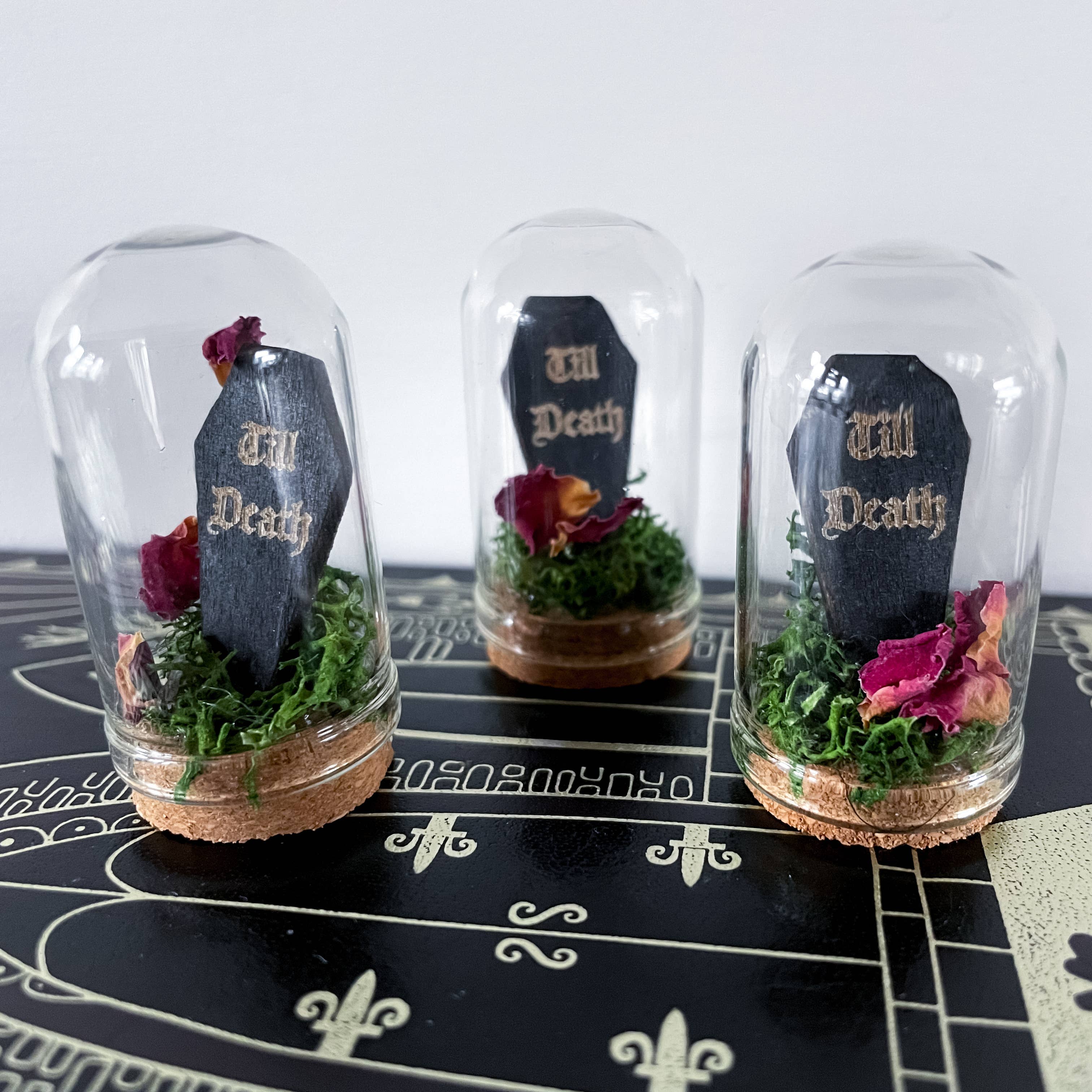 Autumn Alchemy – wholesale Decorative jar – Till death Coffin jar  spooky valentines romance wedding5