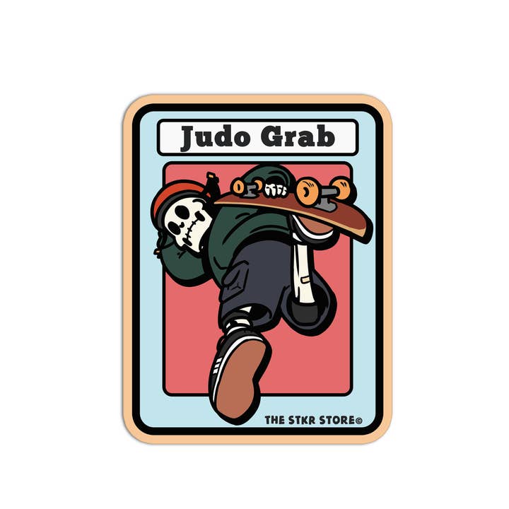Girls Printing House - Wholesale Sticker - Judo Grab Skateboarding Skull Sticker