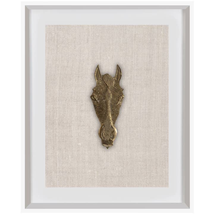 BHD HOME - Wholesale Art print - Creature Metal Horse on Natural Linen Artwork 40 x 50cm1