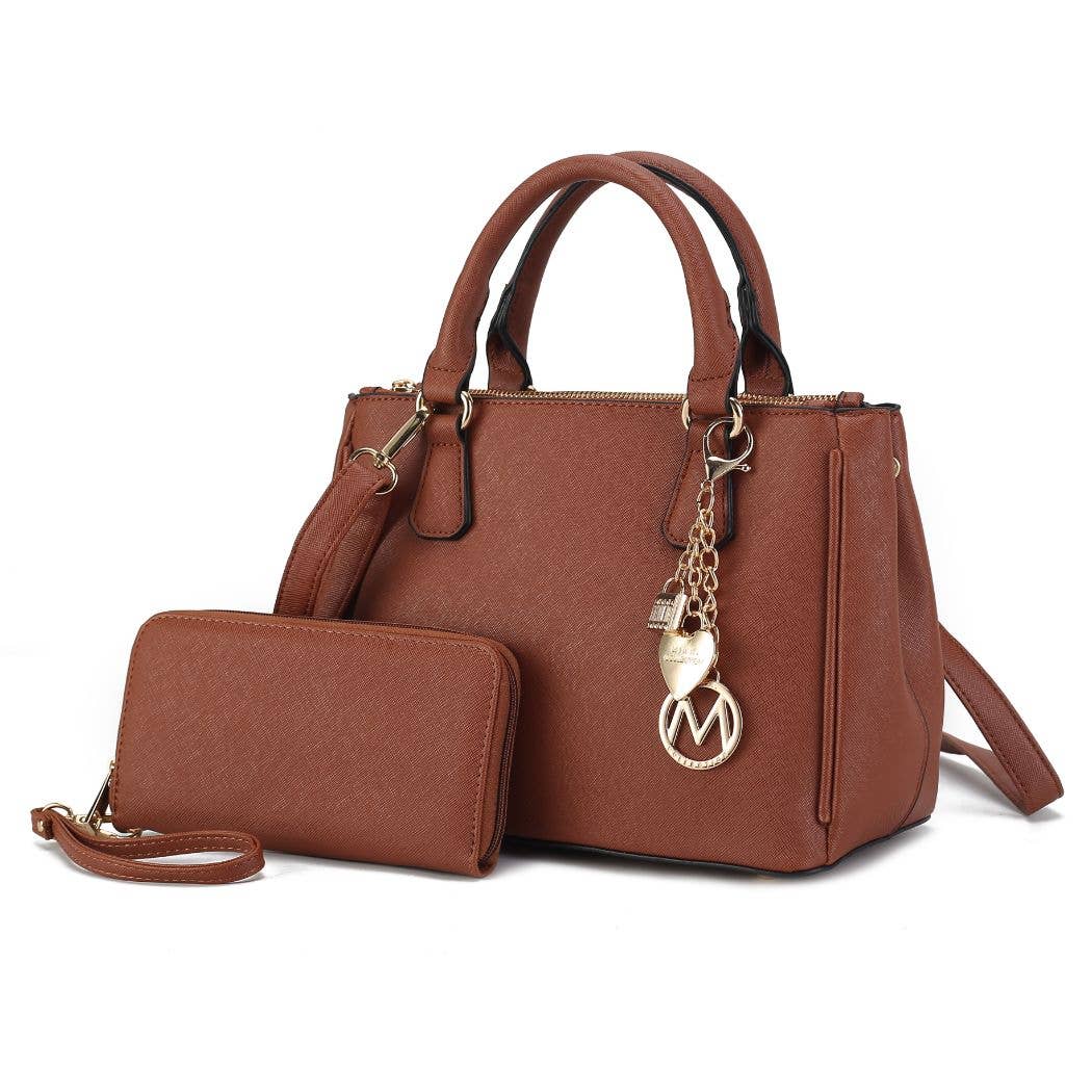 MKF Collection - Wholesale Satchel - Women's - Ruth Vegan Leather Women Satchel Bag with Wallet by Mia K4