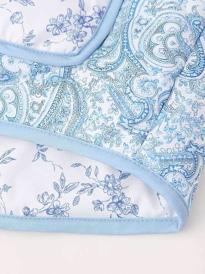 BLUE Quilted Floral Jacket for wholesale on Faire11