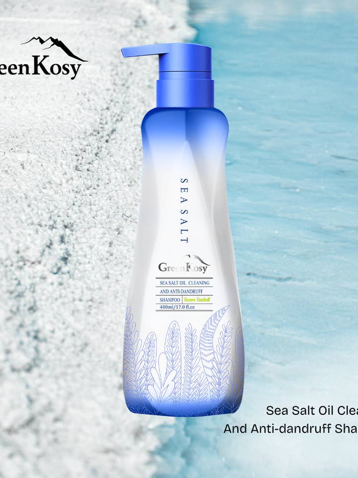 Shampooing Nettoyant à l'Huile de Sel Marin GreenKosy et Anti-Pelliculaire pour la vente par GreenKosy