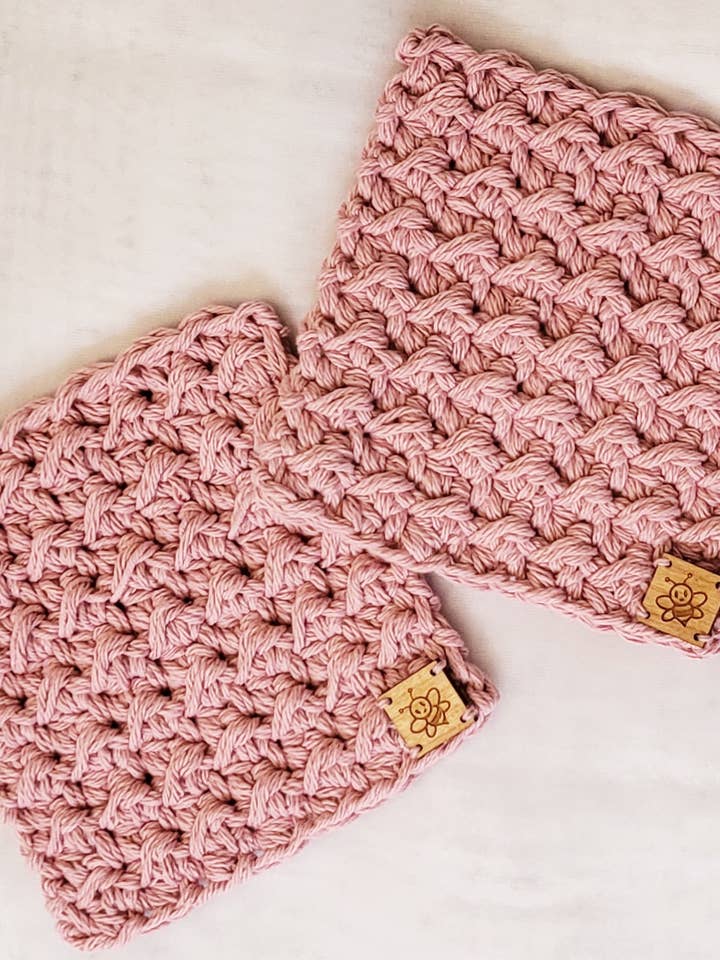 Conjunto de 2 Bases de Copos em Algodão Feitas à Mão – Tapetes Modernos para Canecas por atacado de Bea'slittlestore