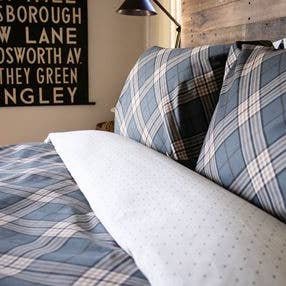 Charcoal Cream Tilted Plaid Comforter Set for wholesale on Faire