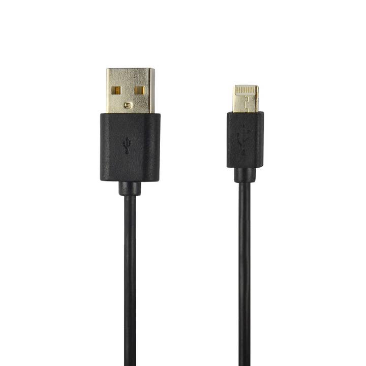 SKOOOB - Wholesale Charging Cable - 2-in-1 Micro-USB and Lightning Data Cable Non-MFI Black