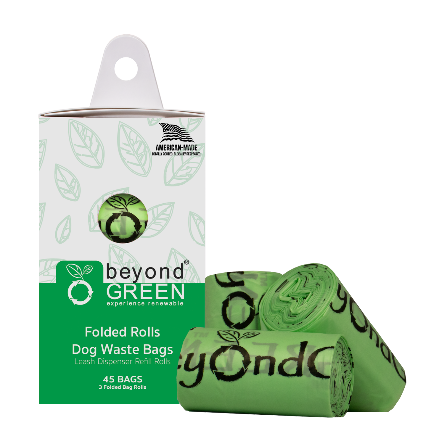 beyondGREEN biotech, Inc. - Wholesale Poepzak - Hondenpoepzakjes, 45 stuks — Navulrollen voor riemdispenser1