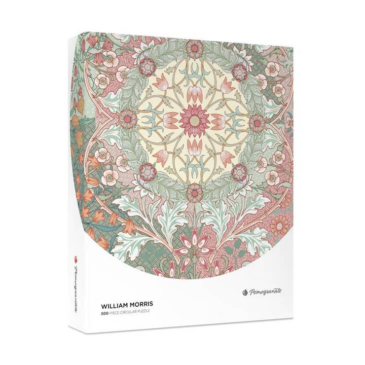 500-Piece Circular Jigsaw Puzzle-William Morris for wholesale by Vevoke
