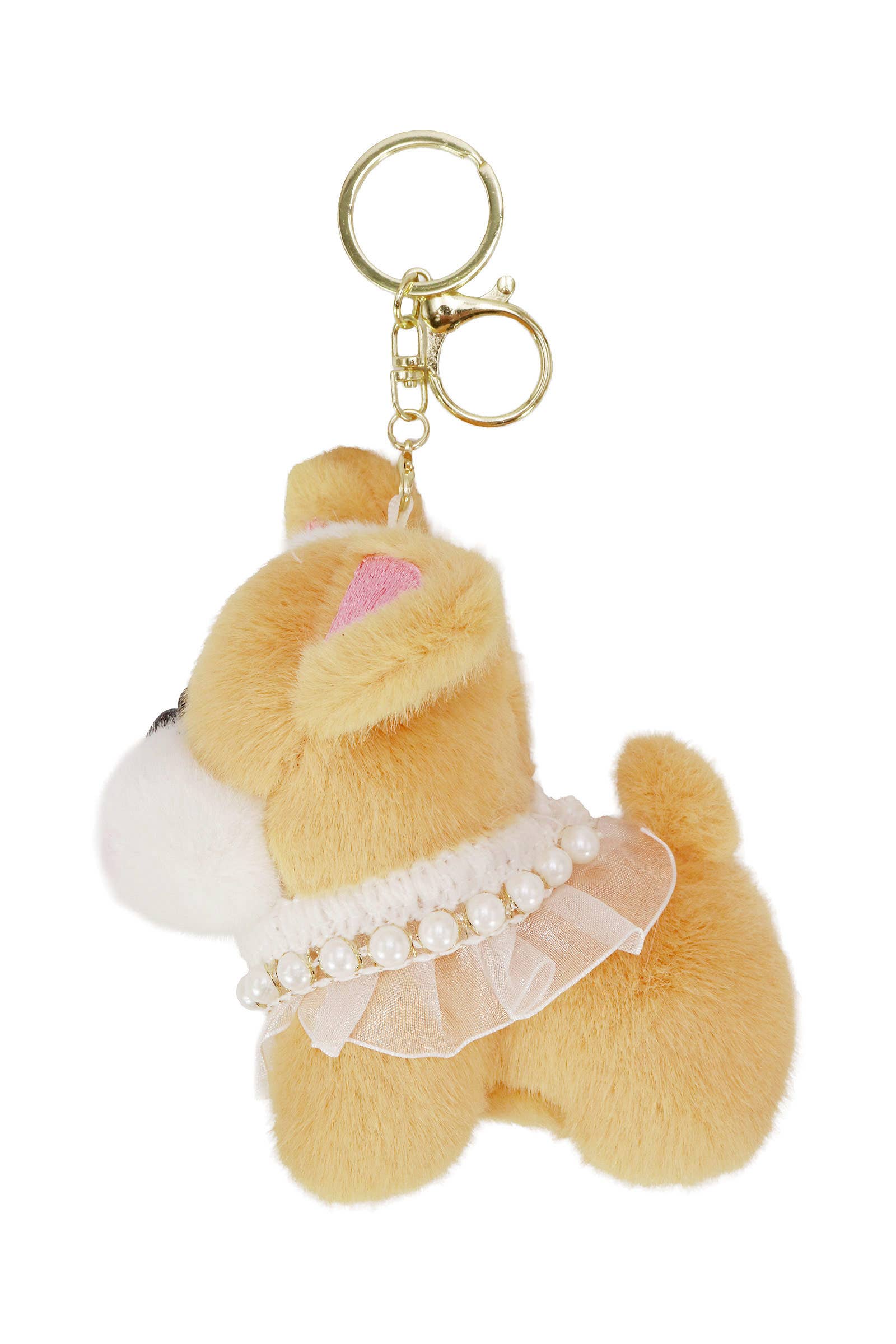 ASSORTED Posh Cute Puppy Dog Fuzzy Stuffed Key Chain for wholesale on Faire6