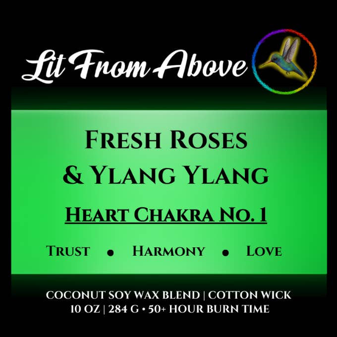 Lit From Above - Wholesale Jar/Filled Candle - Fresh Roses & Ylang Ylang • 10 oz1