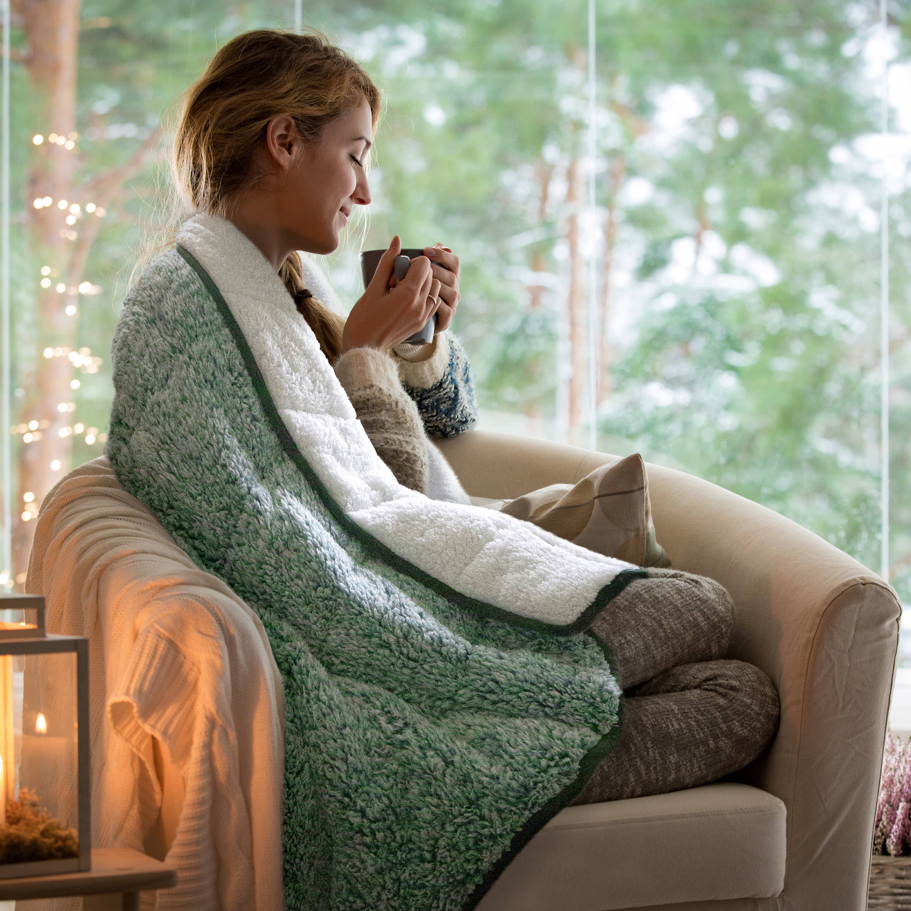 Sutton Home Fashions LLC – Manta para sofá por atacado – Cobertor de lance ponderado Teddy Sherpa14